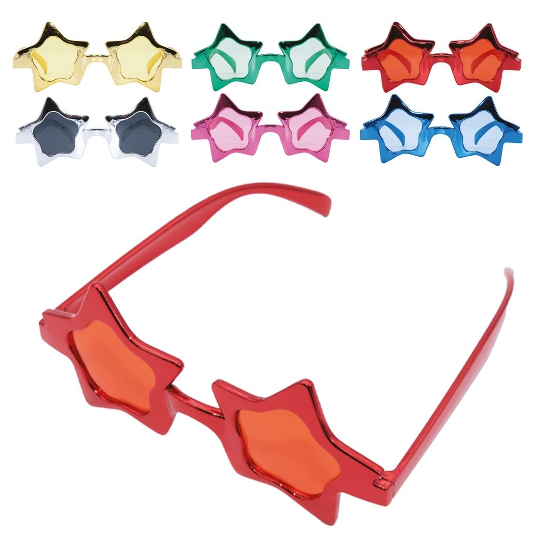 p-tit-clown-35322-brille-kunststoff-metallic-stern-6-farbig-sortiert image 2