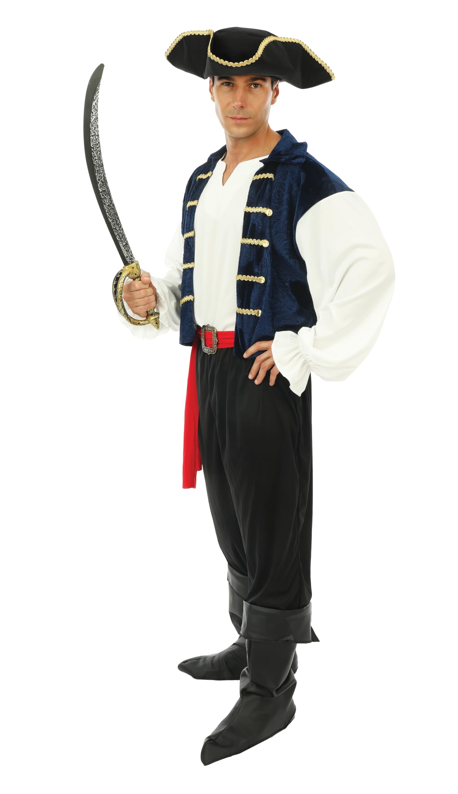 ptit-clown-piratenkost-m-f-r-erwachsene-blau-f-r-karneval-und-halloween image 2