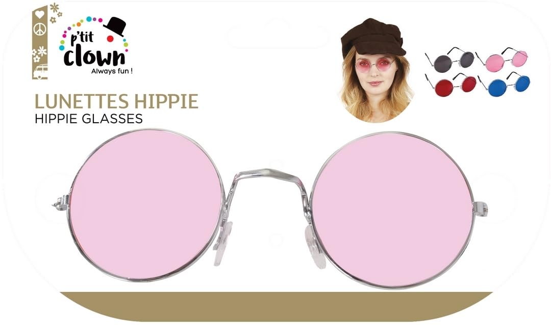 p-tit-clown-10801-metall-brille-rund-hippie-kost-m-brille-ohne-gl-ser-farbauswah image 6