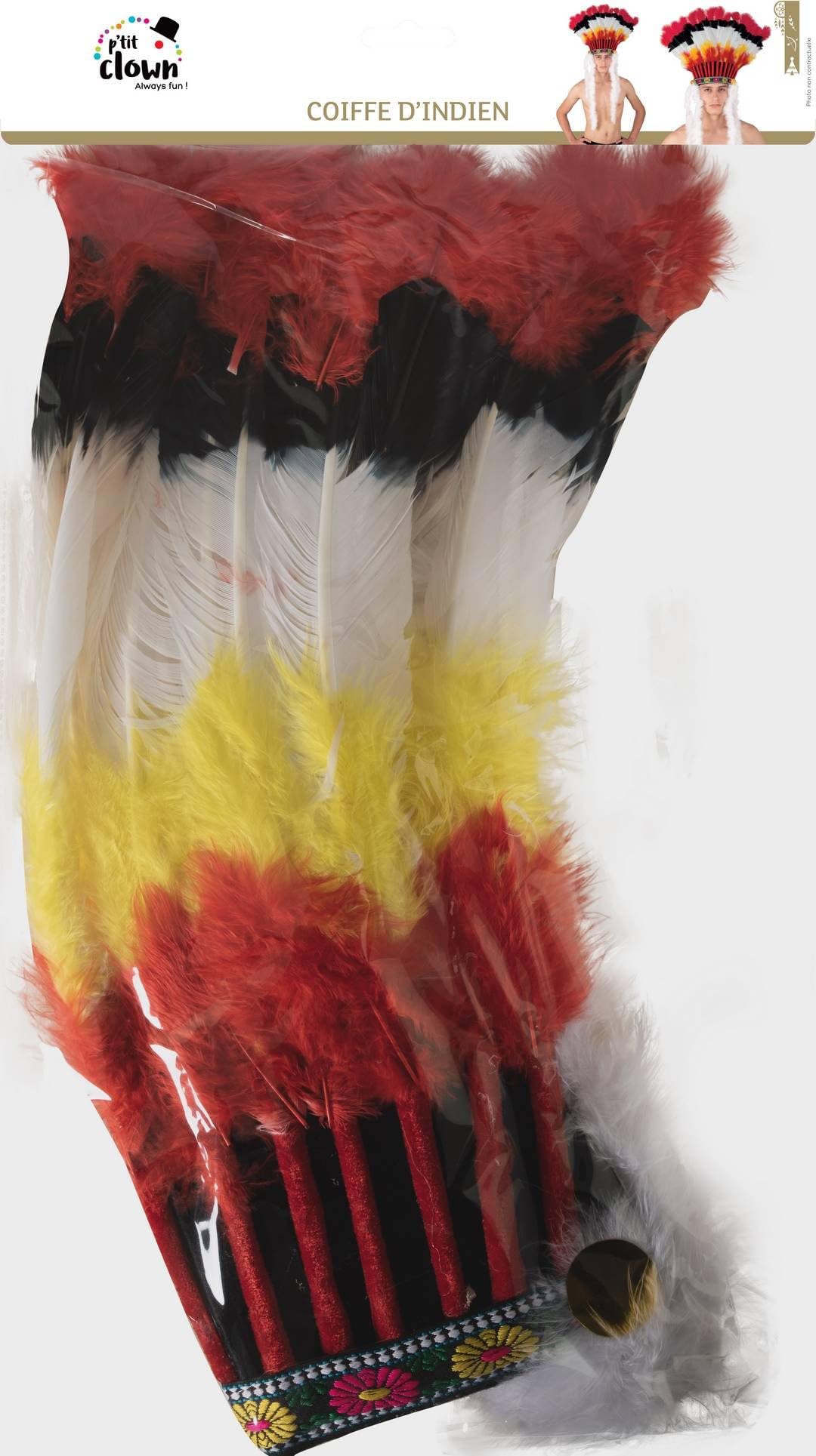 p-tit-clown-26300-indianer-kopfschmuck-rot-gelb-mit-marabouts-einheitsgr-e image 2