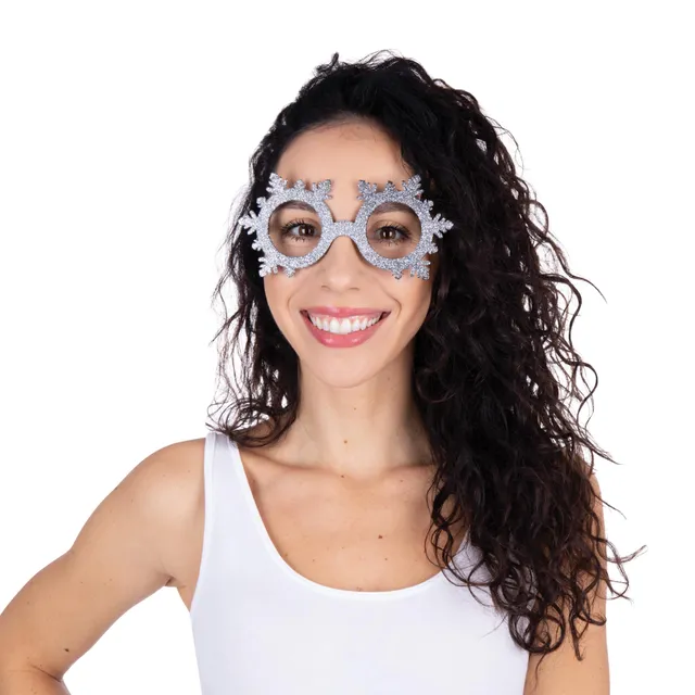 p-tit-clown-re22370-partybrille-schneeflocke-glitzer-silber-erwachsene image 1