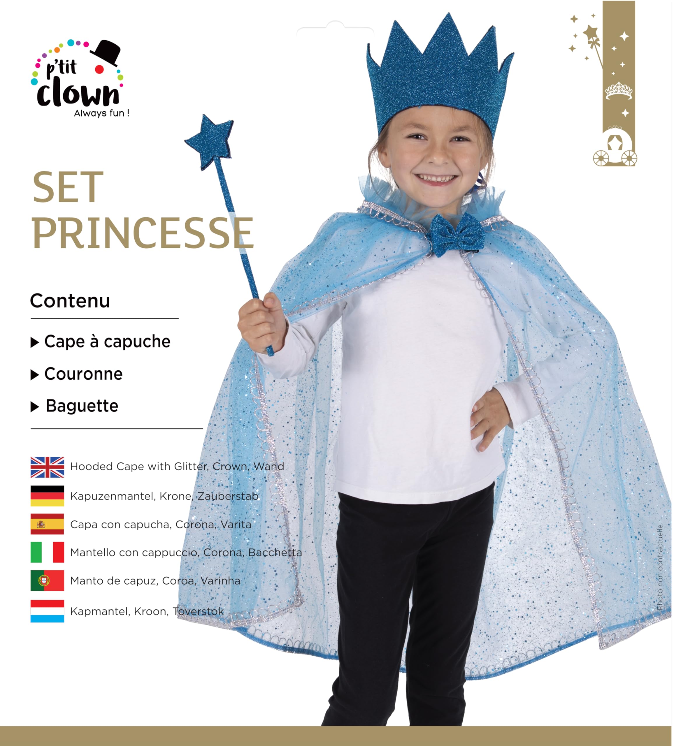 ptit-clown-zubeh-r-set-glitzerprinzessin-m-dchen-einheitsgr-e-blau image 5