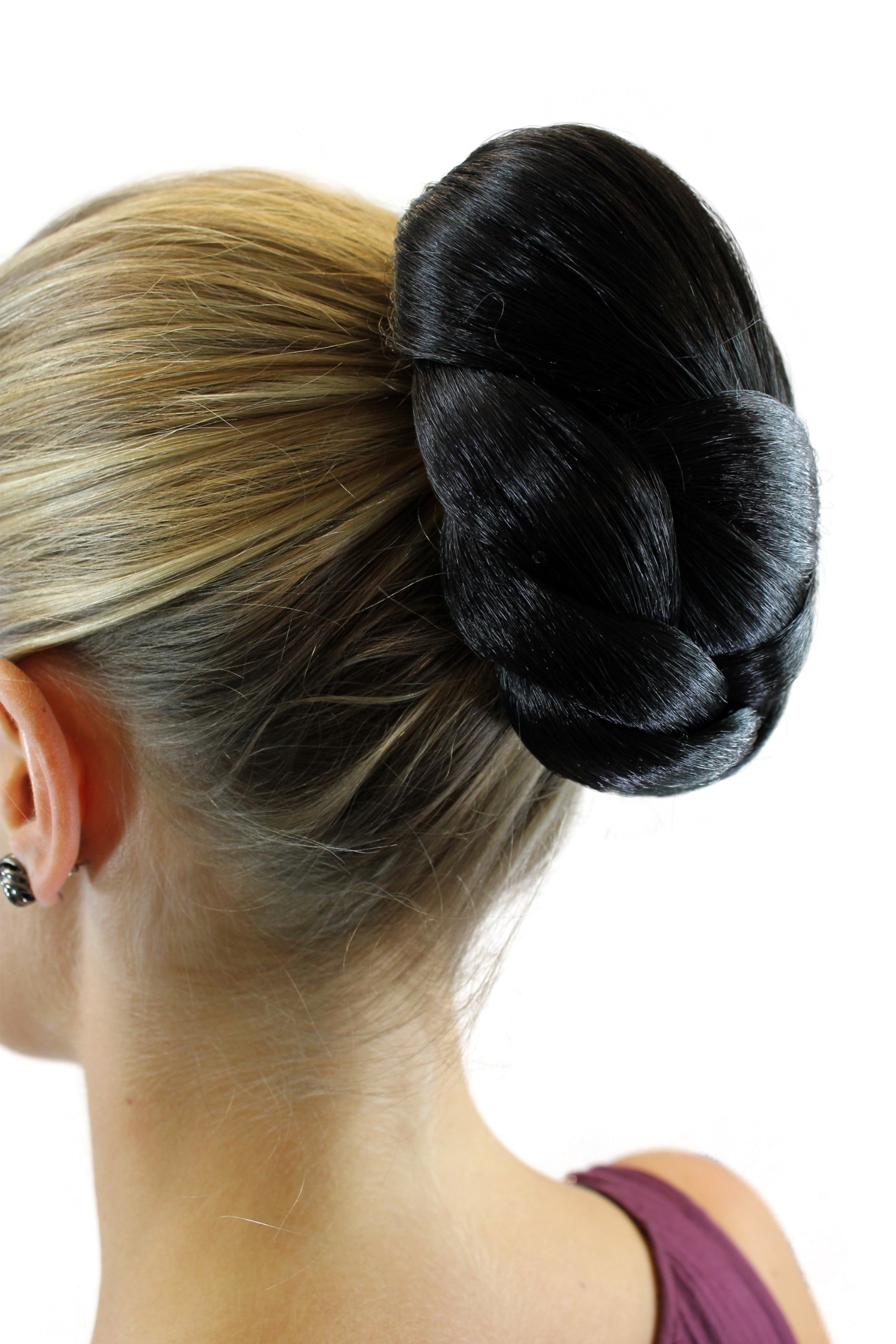 wig-me-up-evita-tc-2073-haarteil-geflochtener-dutt-zopf-schwarz image 2