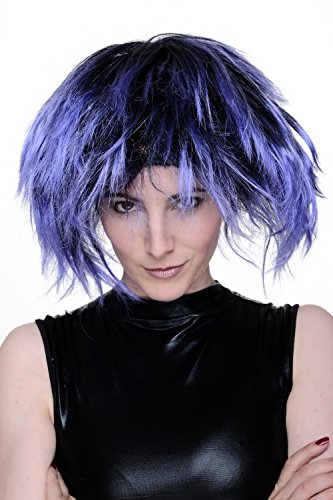 wig-me-up-punk-per-cke-blau-schwarz-80er-disco-party-per-cke image 5