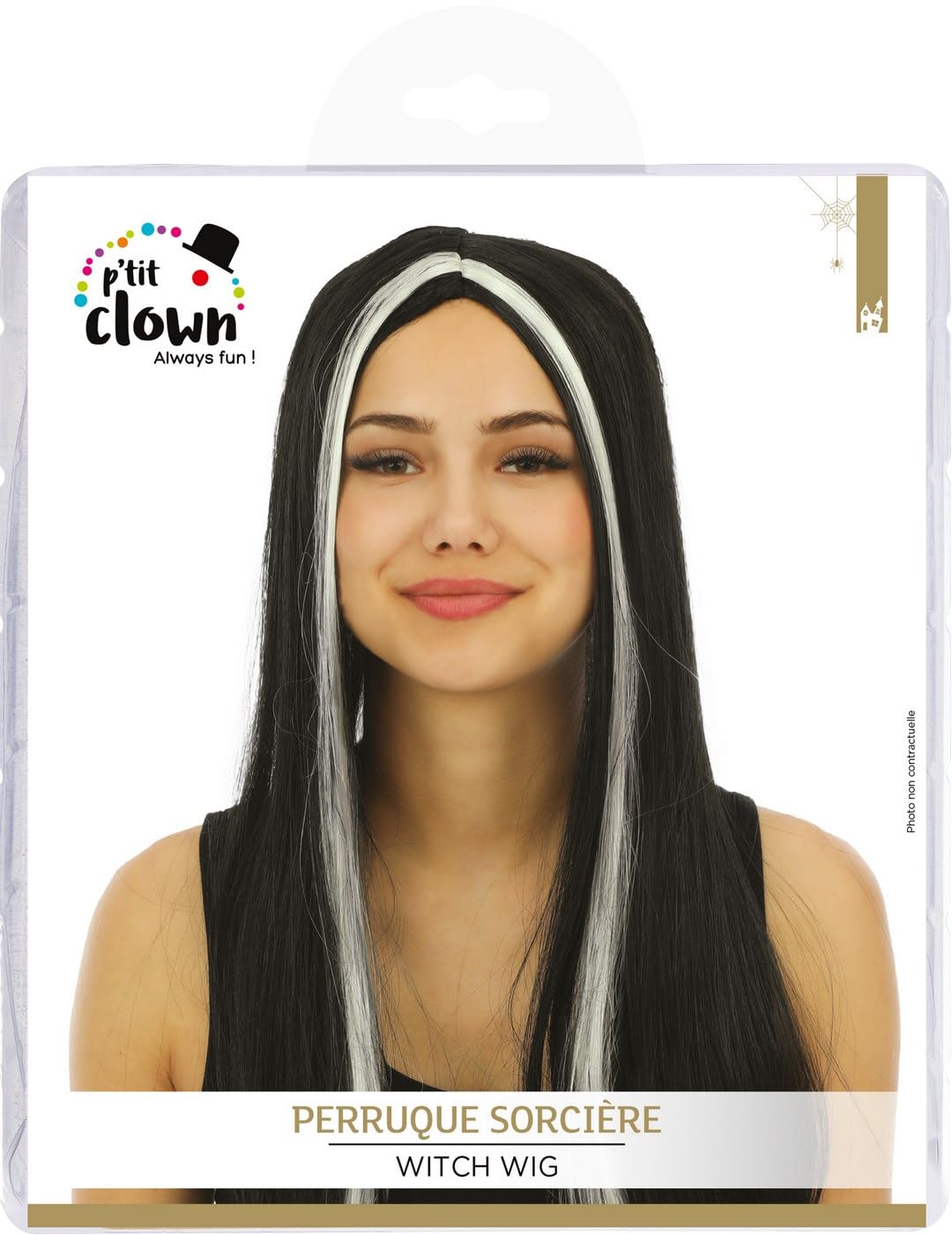 ptit-clown-11501-lange-hexenper-cke-kost-mper-cke-schwarz-mit-wei-en-str-hnen-f- image 4
