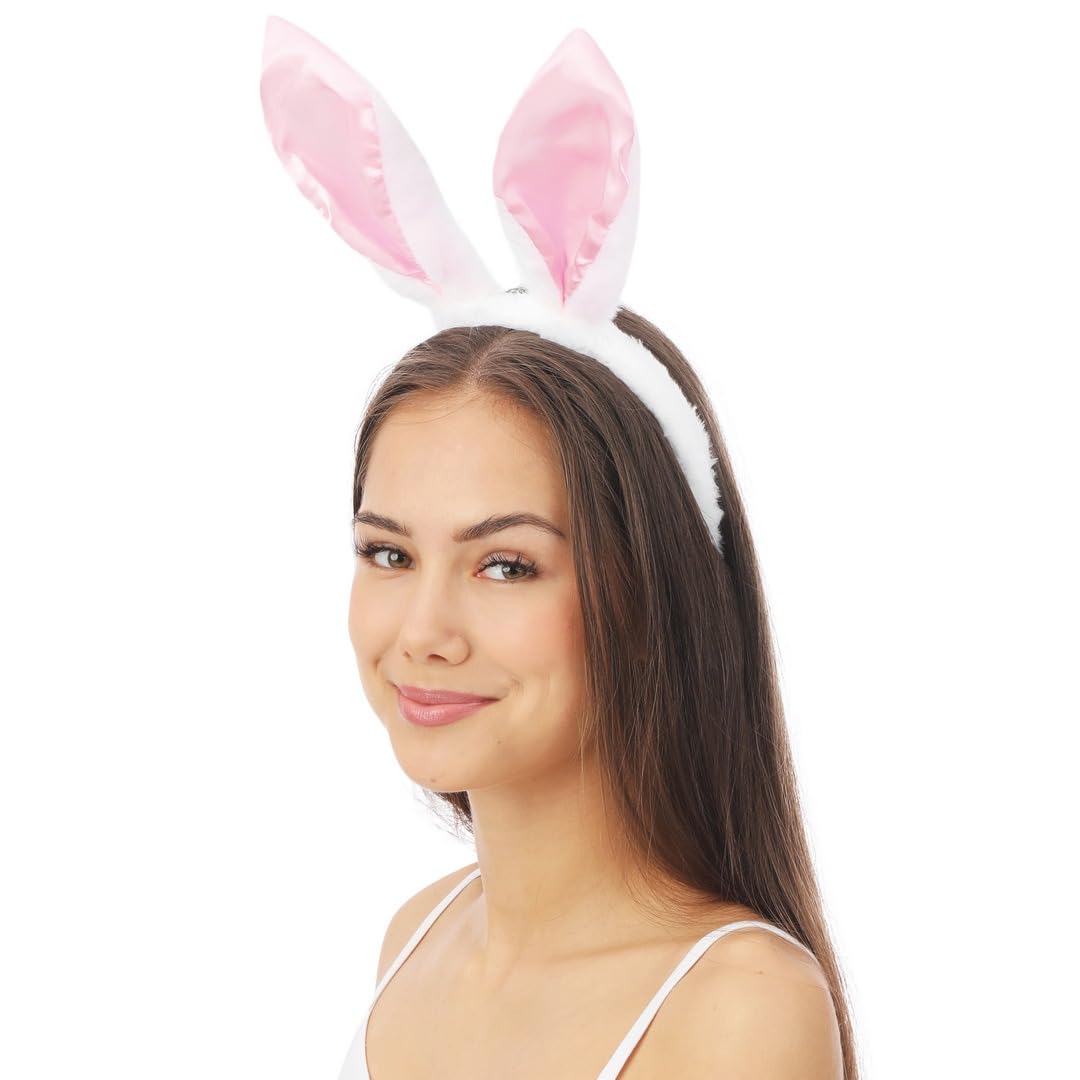 p-tit-clown-haarreif-hasenohren-wei-rosa-fleece-kost-m-zubeh-r image 2