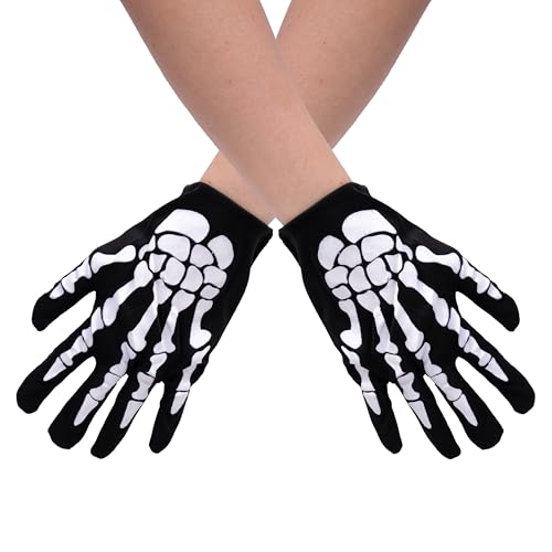 p-tit-clown-skeletthandschuhe-erwachsene-schwarz-wei image 6