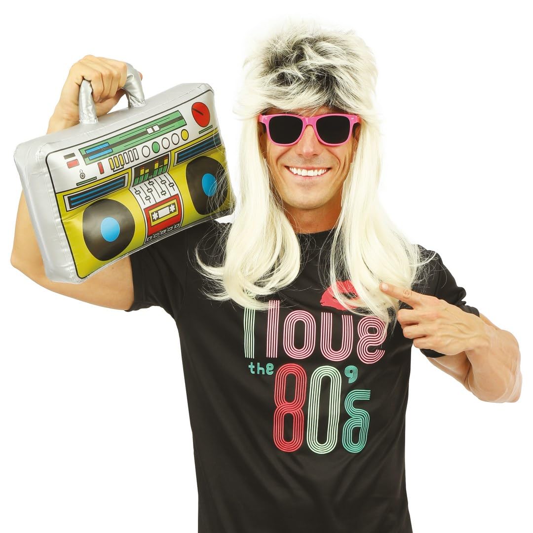 p-tit-clown-22681-aufblasbarer-kassettenspieler-boombox-grau image 2