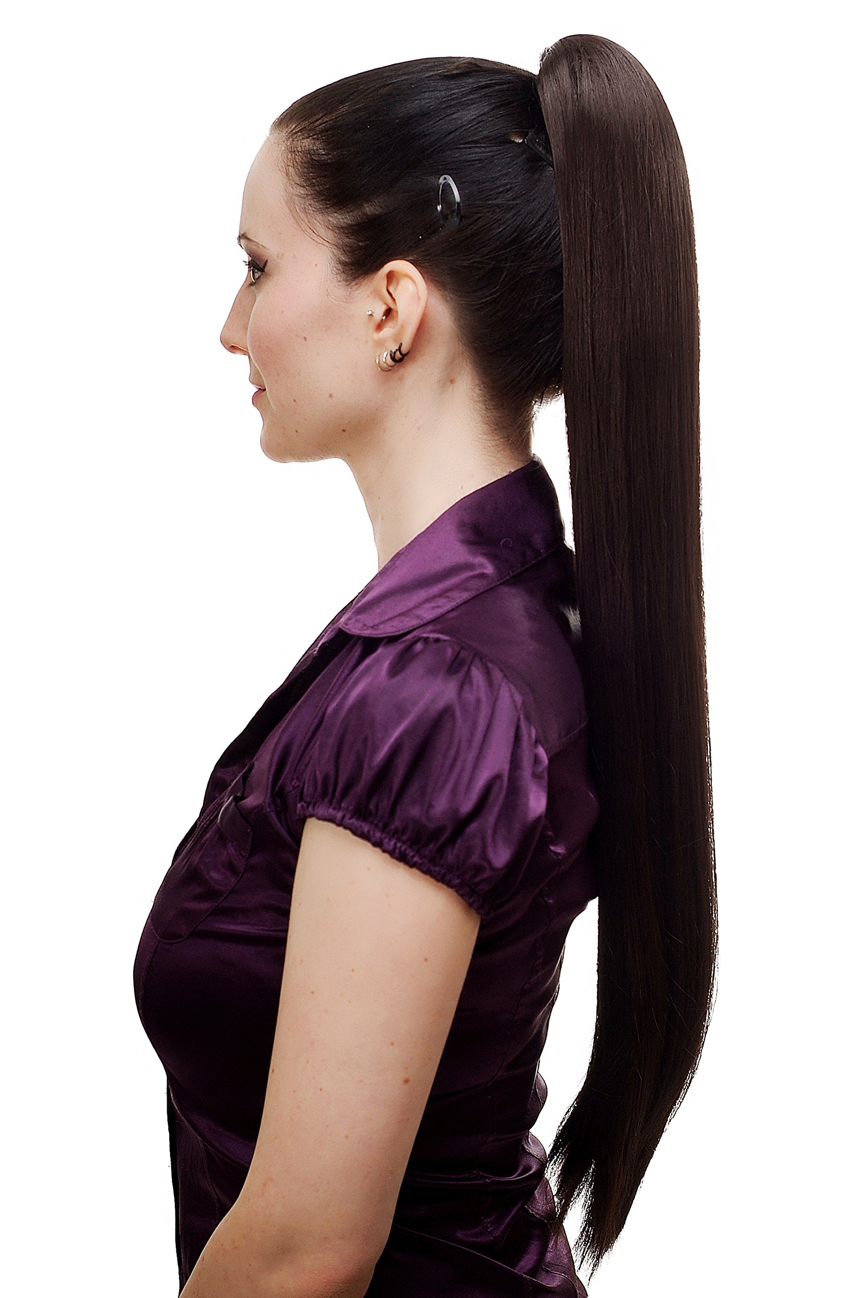 wig-me-up-t113-4-haarteil-zopf-dunkelbraun-ca-70-cm image 1