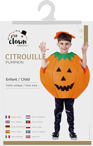 ptit-clown-k-rbiskost-m-kinder-5-6-jahre-halloween-tunika-mit-kopfschmuck image 7