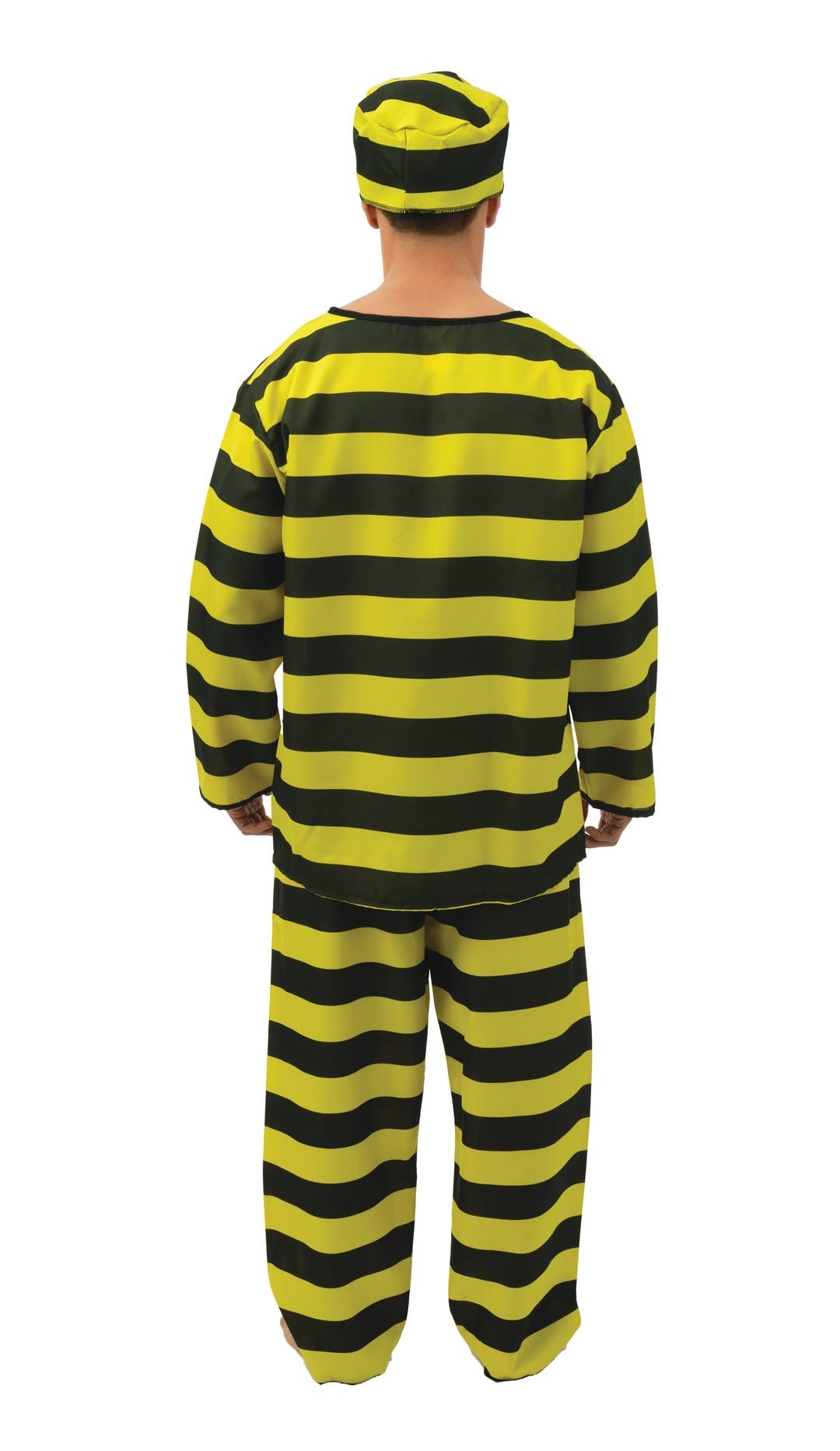 p-tit-clown-gefangenenkost-m-schwarz-gelb-erwachsene-polyester image 3