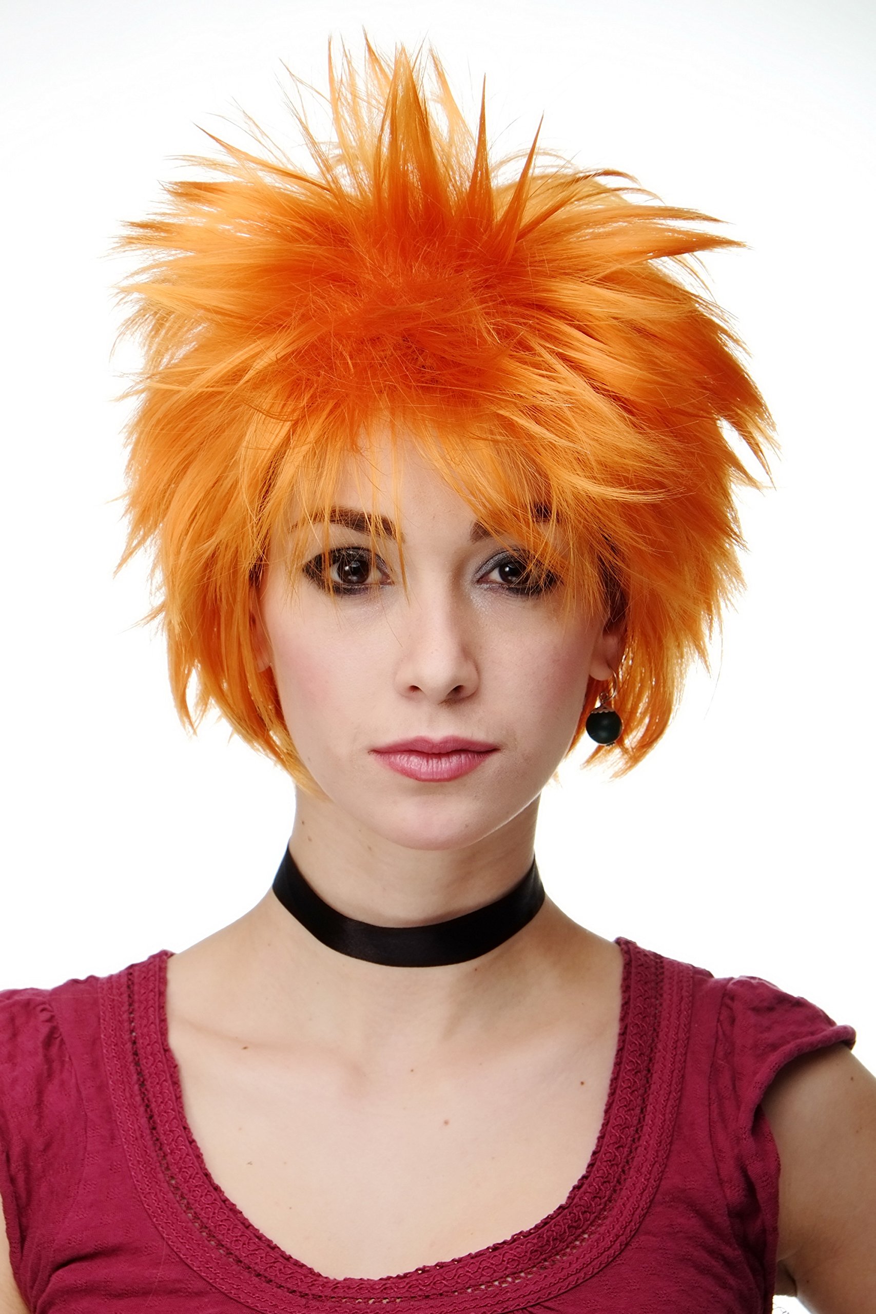 wig-me-up-cosplay-per-cke-h9708-1004-orange-wild-struppig-kurz-ca-30-cm image 2