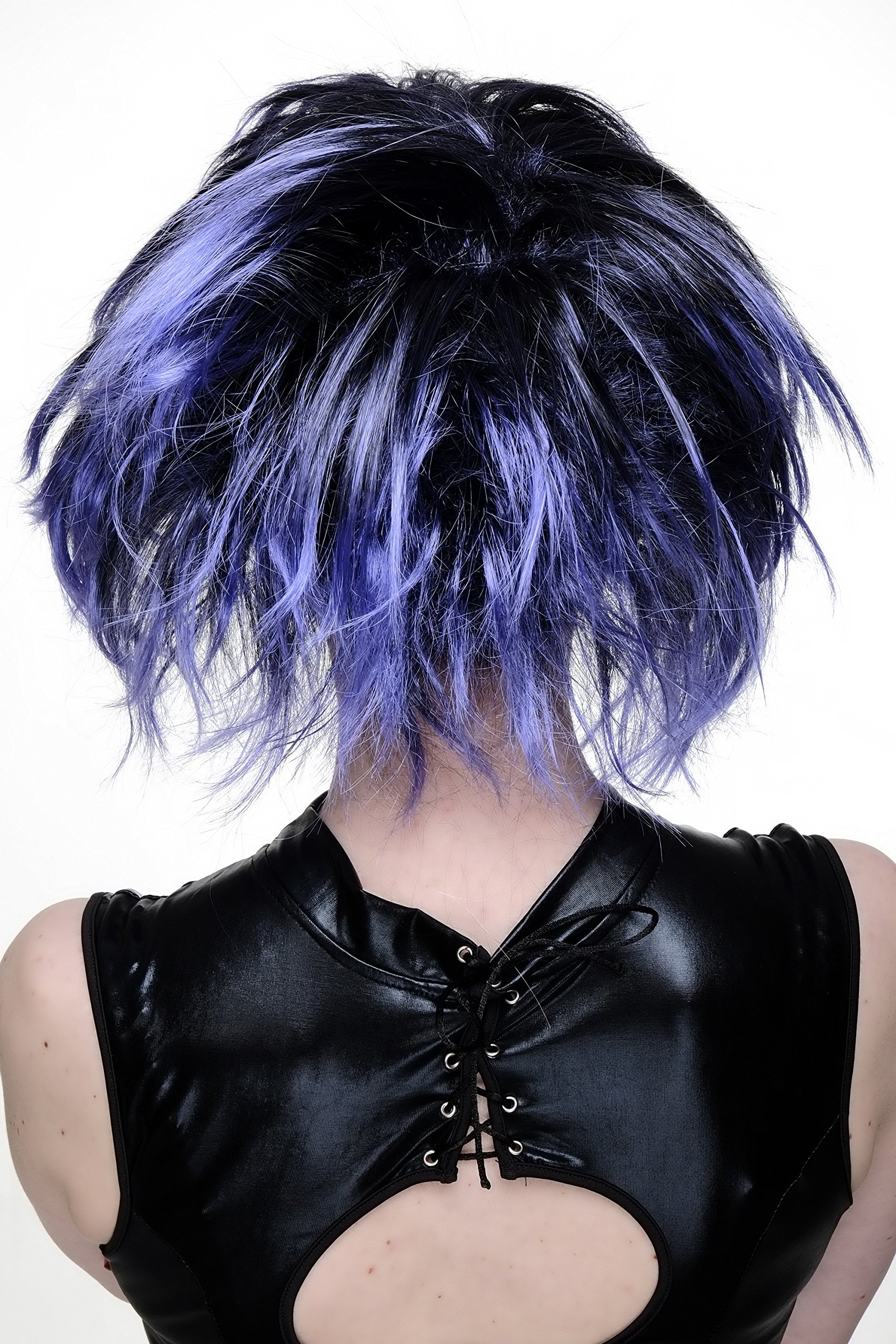 wig-me-up-punk-per-cke-blau-schwarz-80er-disco-party-per-cke image 3