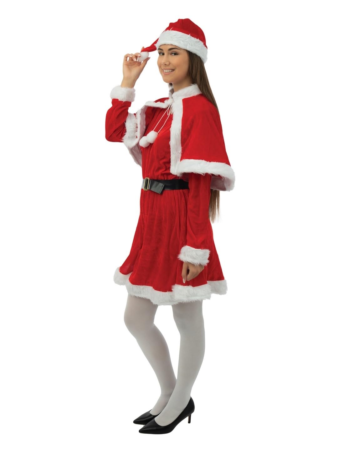 ptit-clown-miss-santa-weihnachtsmannkost-m-damen-kleid-s-m-rot image 2