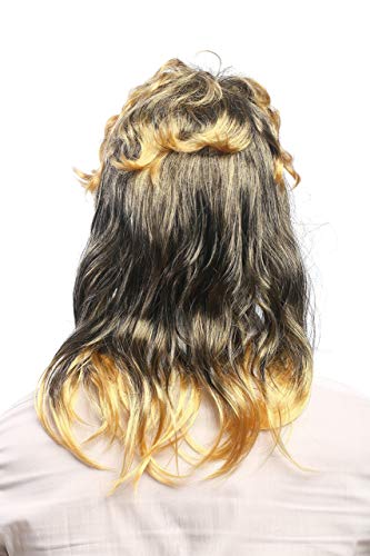wig-me-up-ad-017-p103t35-vokuhila-per-cke-schwarz-goldblond-ca-50-cm image 7