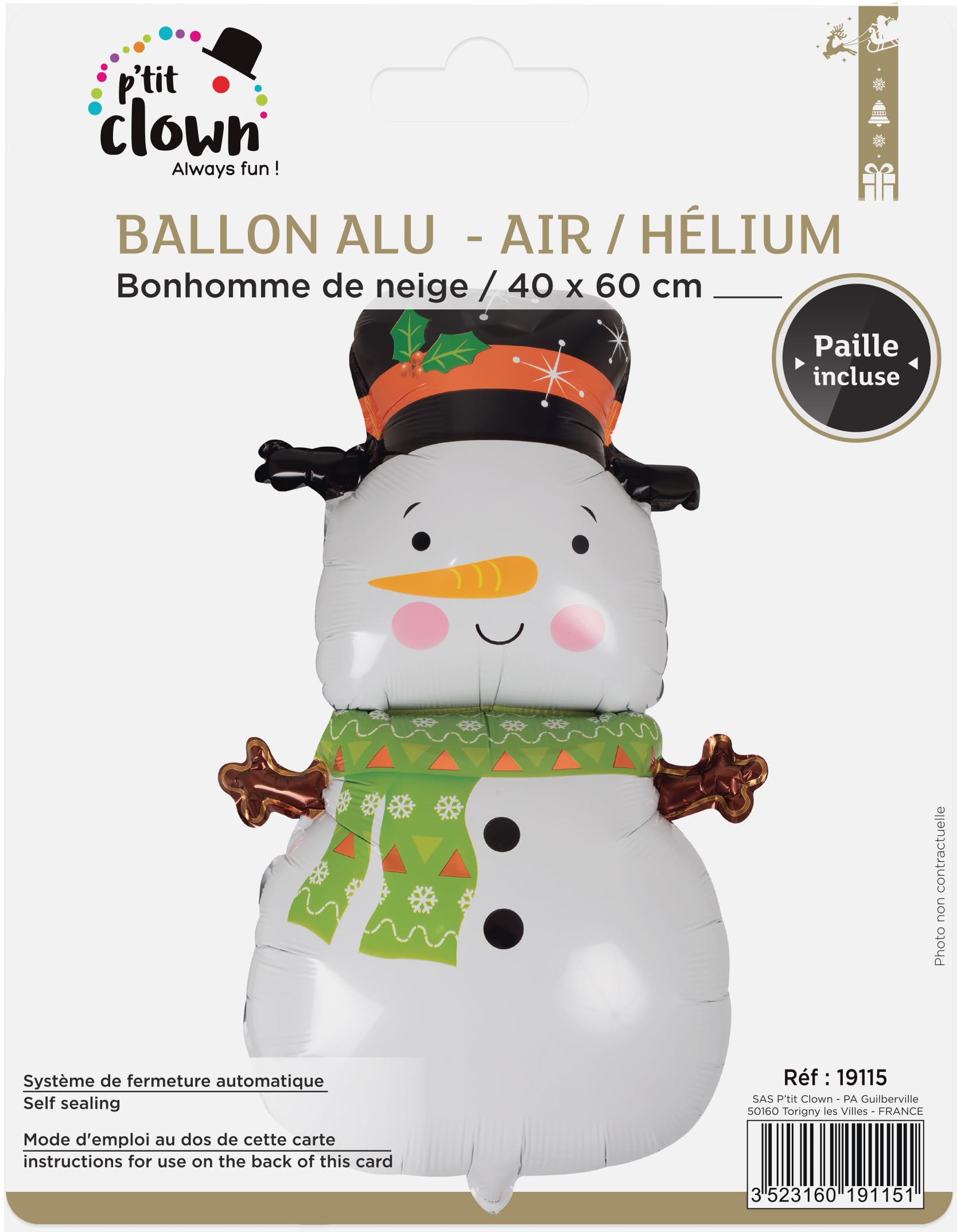 p-tit-clown-schneemann-folienballon-60-cm-mylar-helium image 2