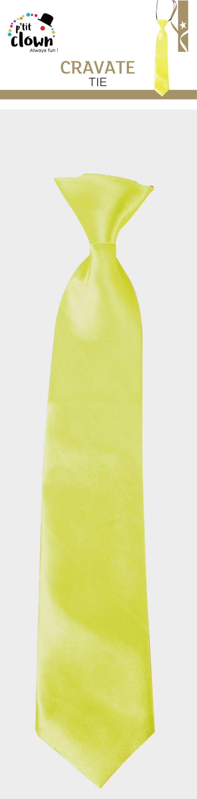 p-tit-clown-krawatte-mit-gummizug-neongelb-erwachsene-uni image 6