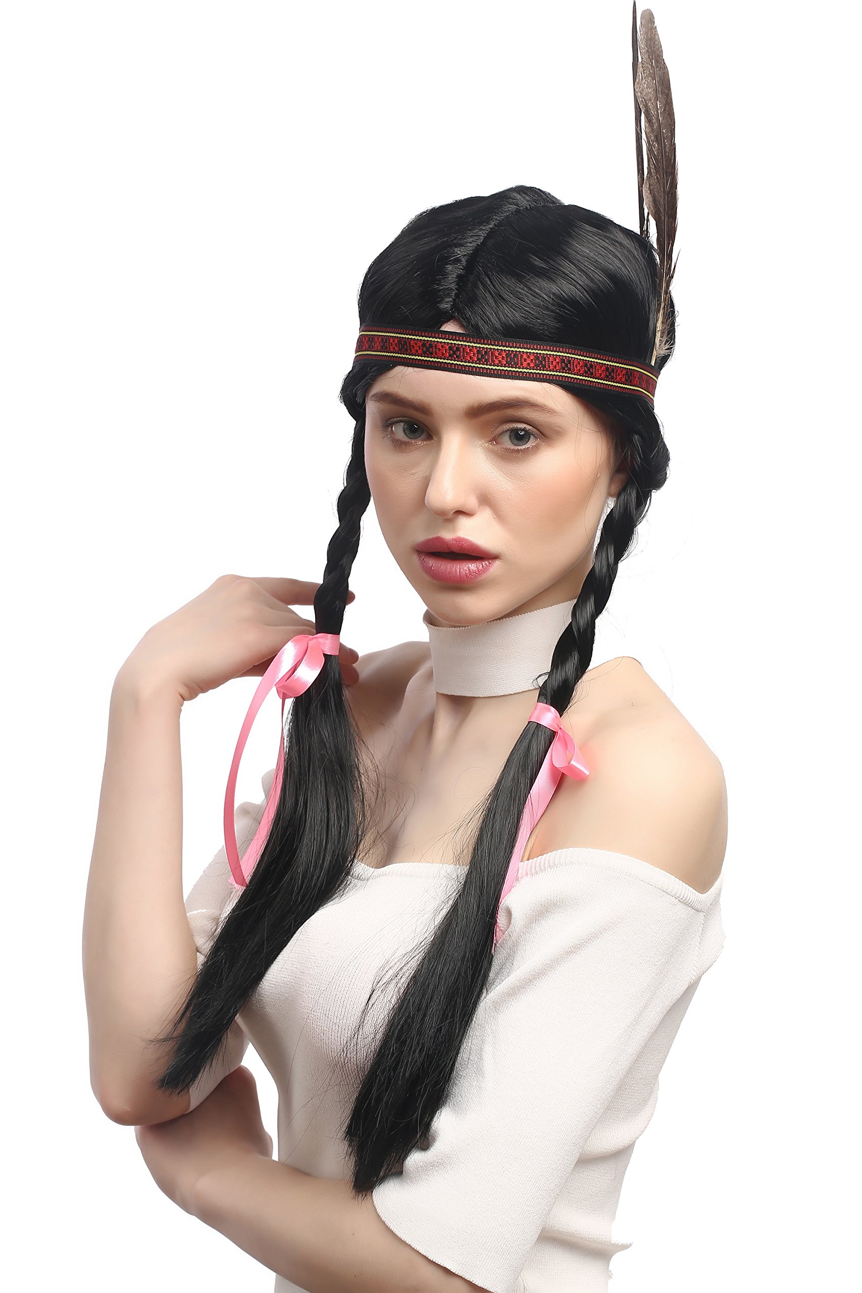 wig-me-up-wg-7001-za103-indianerin-per-cke-z-pfe-stirnband-feder-60-cm image 2