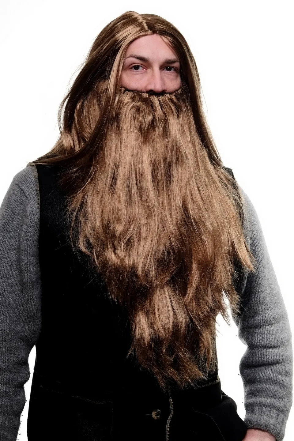 wig-me-up-pw0210-p8-per-cke-bart-set-braun-f-r-zauberer-wikinger-barbar image 1