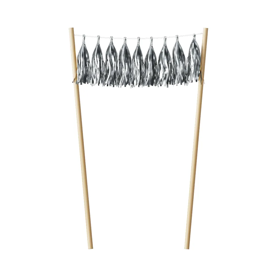 p-tit-clown-tortendekoration-quasten-silber-torten-topper image 1