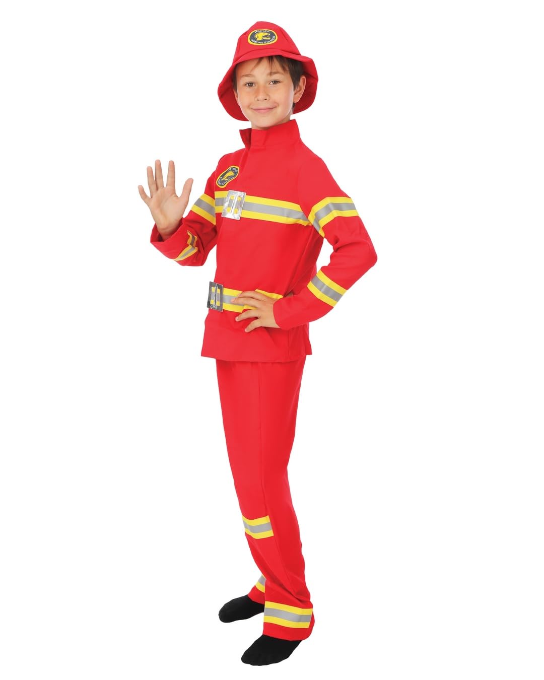 ptit-clown-feuerwehrmann-kost-m-kind-10-12-jahre-rot image 2