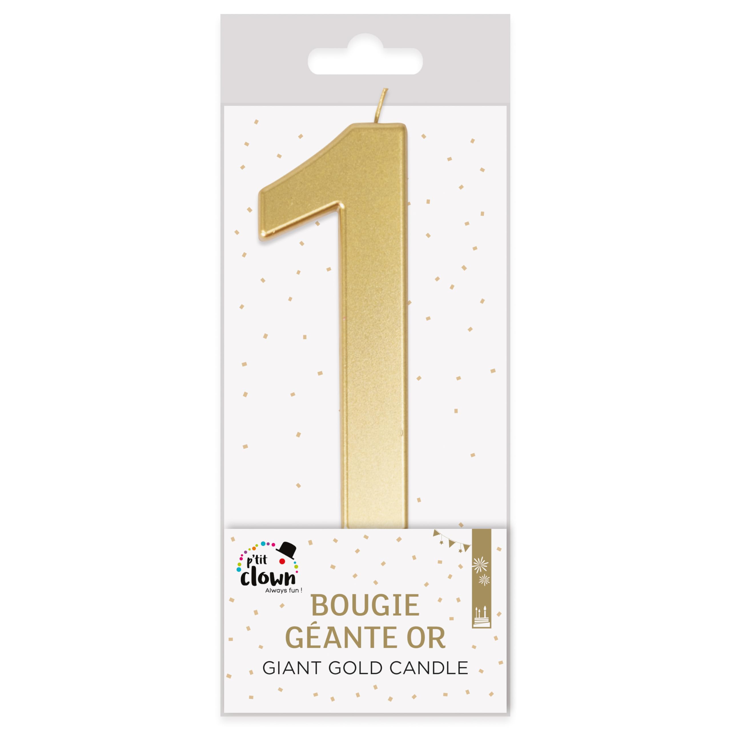 ptit-clown-23951-riesenkerze-gold-zahl-1-13-cm-zahlenkerze image 4