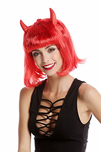 wig-me-up-91421-za13-damenper-cke-karneval-halloween-teufelin-roter-bob-kurz-mit image 5