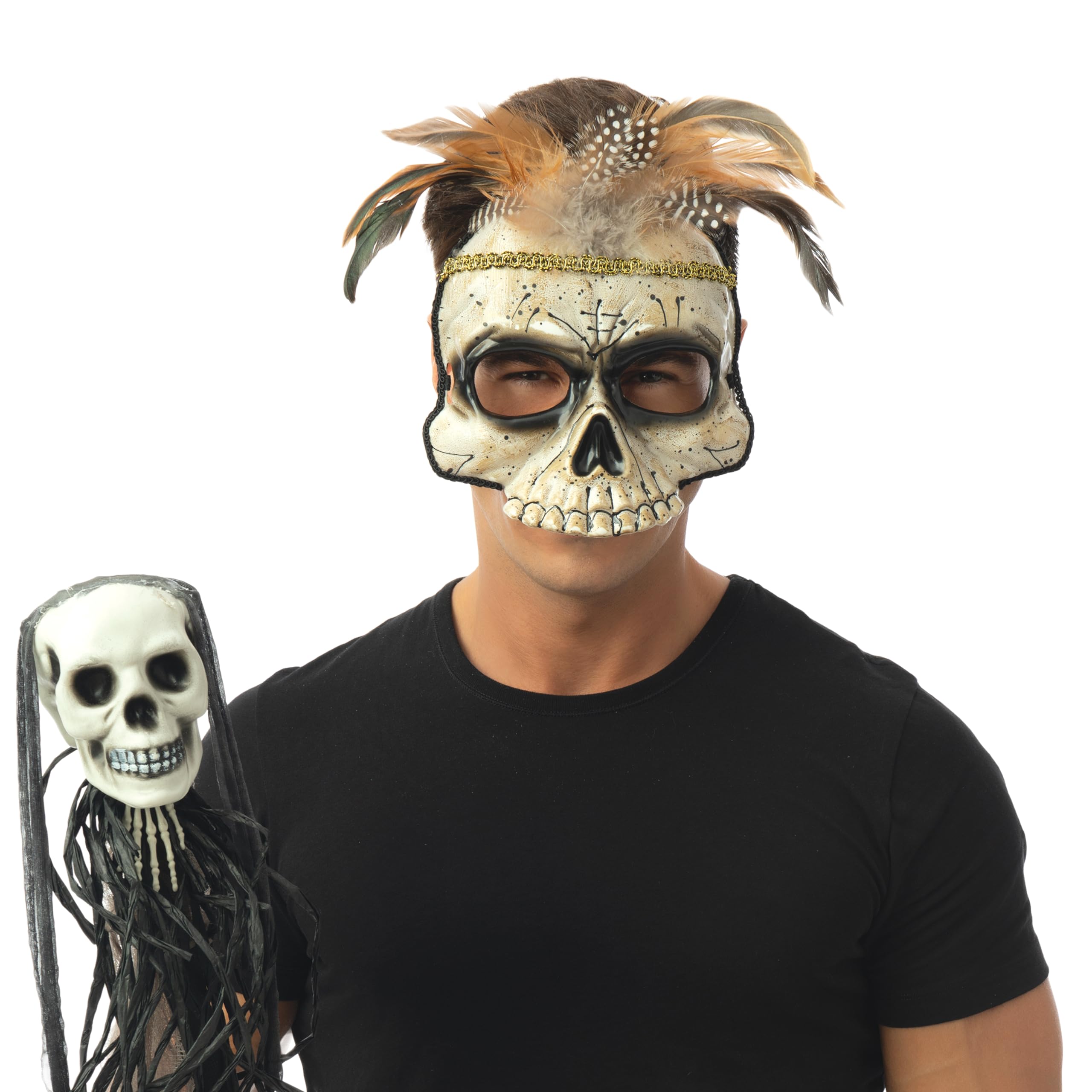 p-tit-clown-demi-masque-vaudou-voodoo-halbmaske image 2