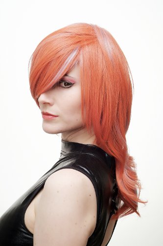 wig-me-up-h9001-t23-3-t4020-per-cke-schulterlang-rot-mit-cyan-str-hnen-50-cm image 7