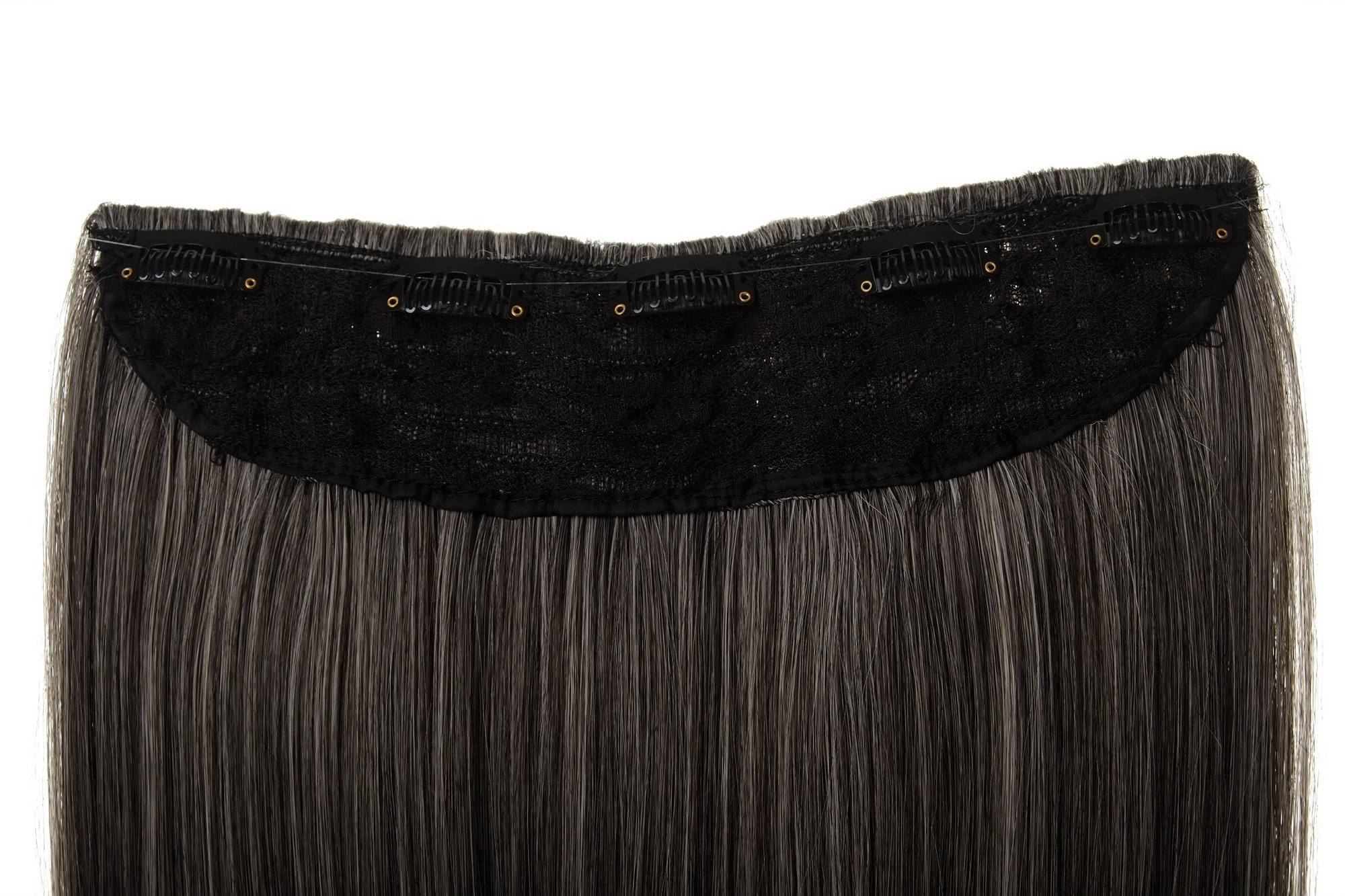 wig-me-up-l30173-44-clip-in-haarteil-extension-glatt-45-cm-dunkelbraun-grau-mix image 3