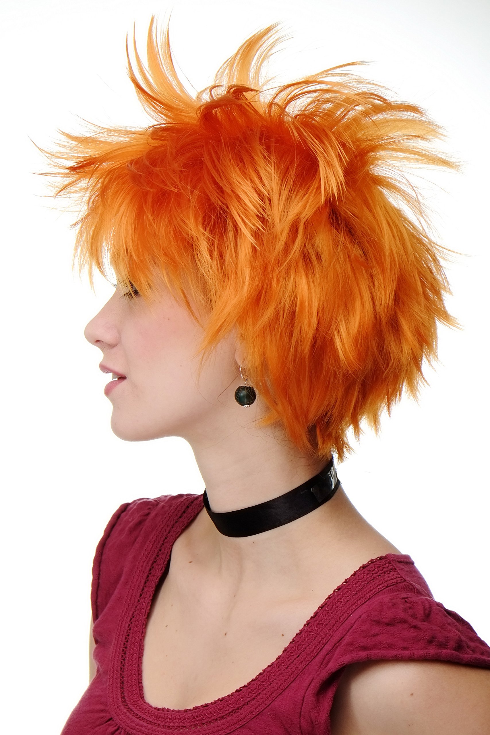 wig-me-up-cosplay-per-cke-h9708-1004-orange-wild-struppig-kurz-ca-30-cm image 3