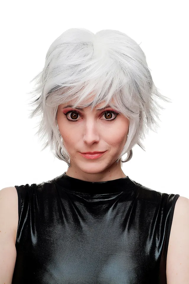 wig-me-up-sa069-1001h1b-per-cke-damen-kurz-platin-silber-wei-schwarz-30-cm image 1