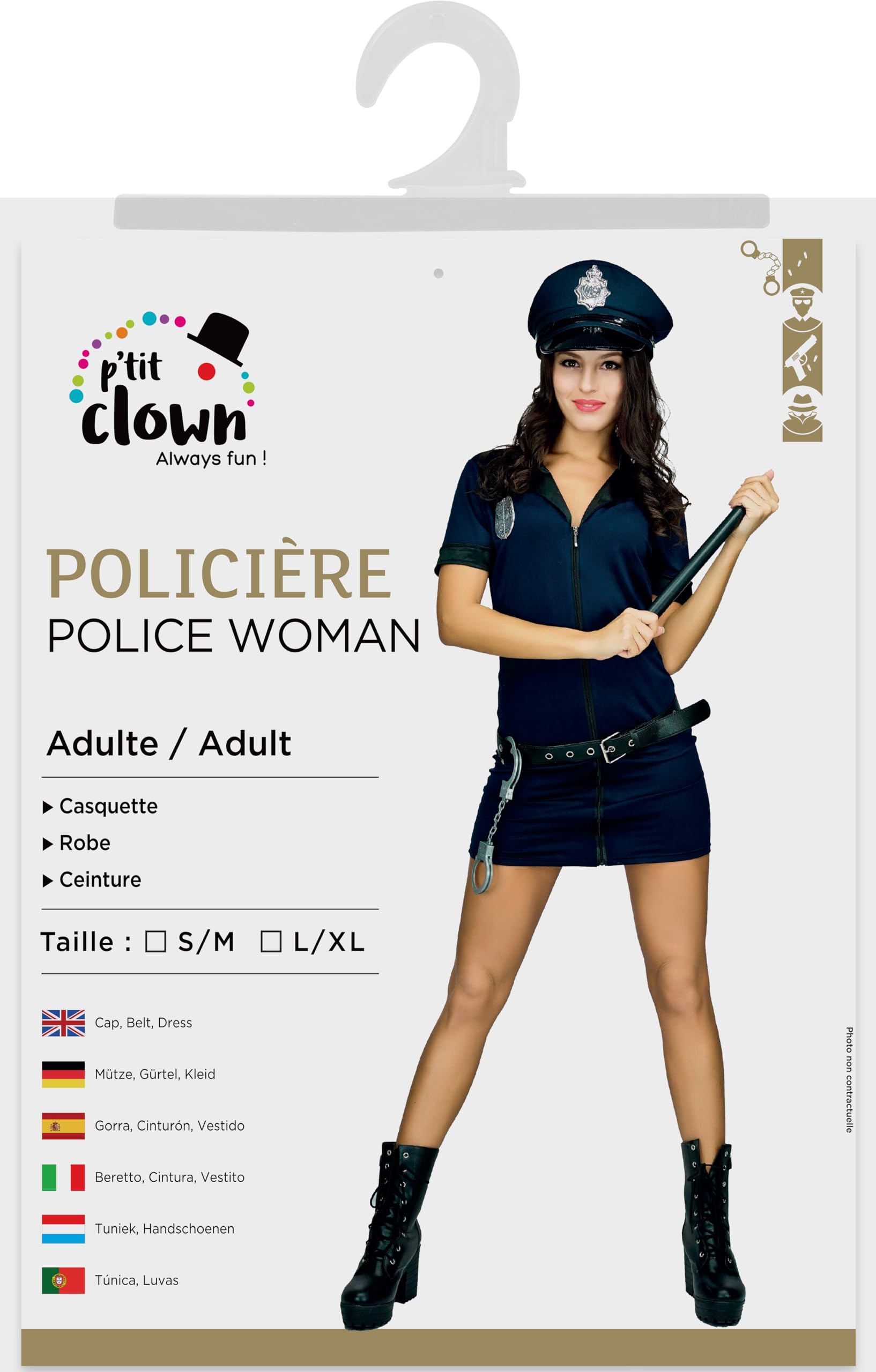 ptit-clown-polizeikost-m-damen-cop-l-xl image 3