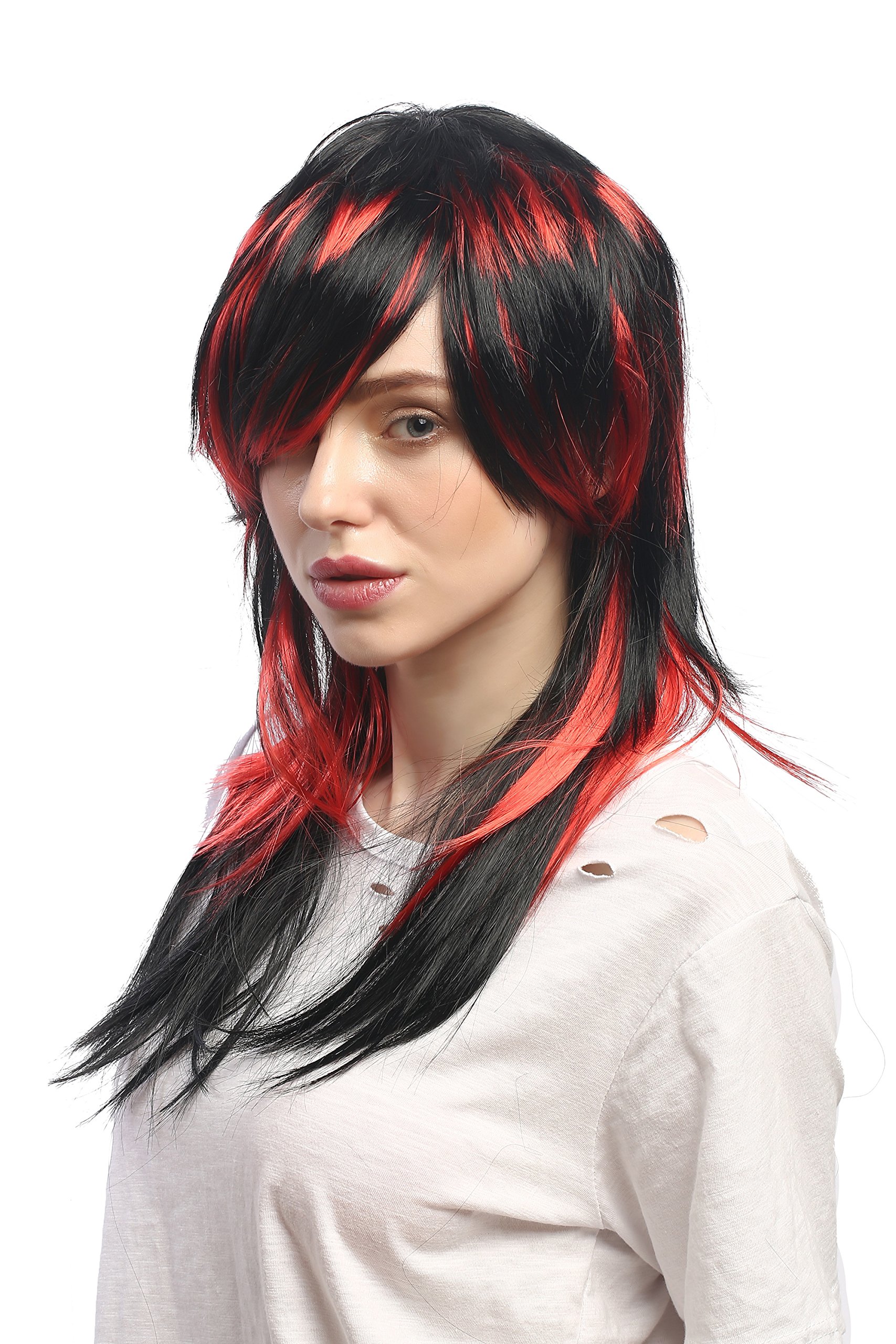 wig-me-up-dh1375-pc13-p103-damenper-cke-schwarz-rot-lang-glatt-50-cm image 1