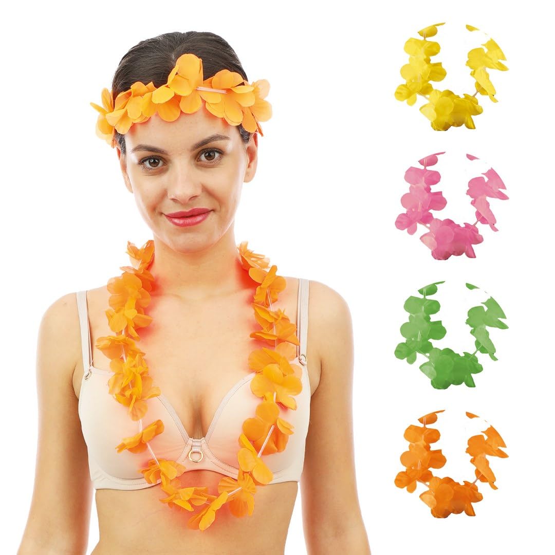 p-tit-clown-hawaii-kette-fluo-neon-blumenkette-zuf-llige-farbe image 4