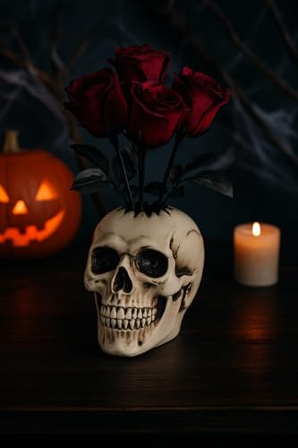 ptit-clown-animierte-totenkopfvase-mit-rosen-30-cm-halloween-animatronic-mit-sou image 6