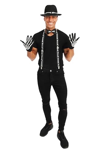 p-tit-clown-skelett-set-erwachsene-handschuhe-hut-fliege-hosentr-ger image 6
