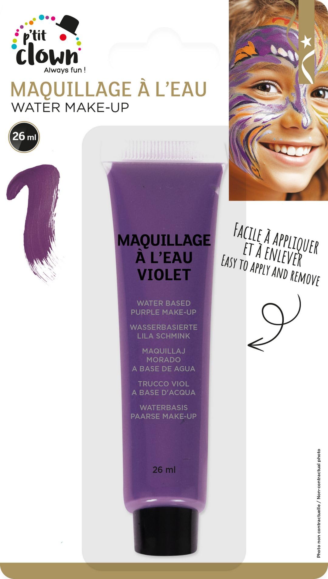 ptit-clown-wasserfarbe-tube-26-ml-violett-schminke image 2