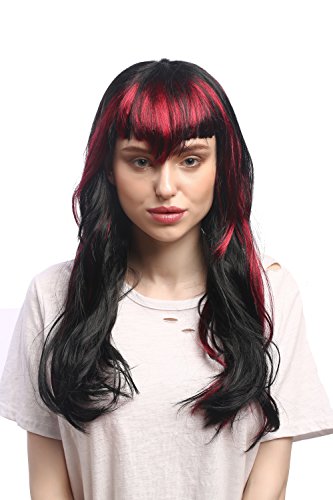 wig-me-up-90771-za103-za13-per-cke-damen-schwarz-rot-mit-pony-hexe-goth image 7