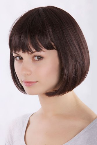 wig-me-up-ma017-2t33-bob-per-cke-dunkelbraun-mit-pony-25-cm image 6