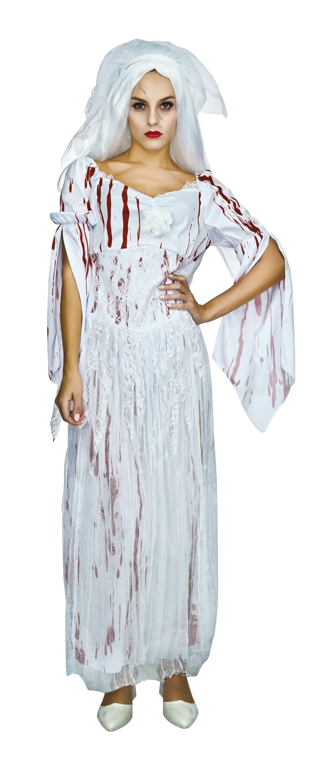 p-tit-clown-blutige-braut-kost-m-erwachsene-kleid-kopfschmuck image 1