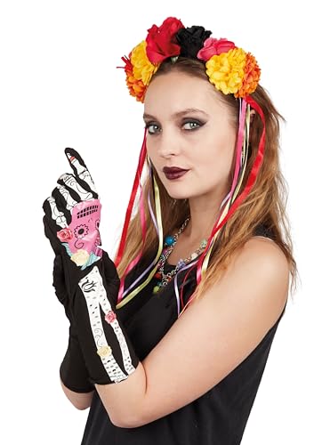 p-tit-clown-30046-day-of-the-dead-set-damen-haarreif-handschuhe-kette image 6