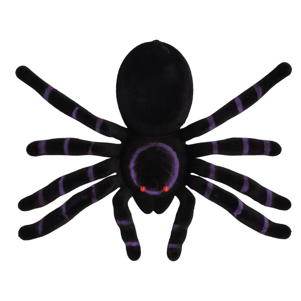 p-tit-clown-beflockte-spinne-20-cm-deko image 1
