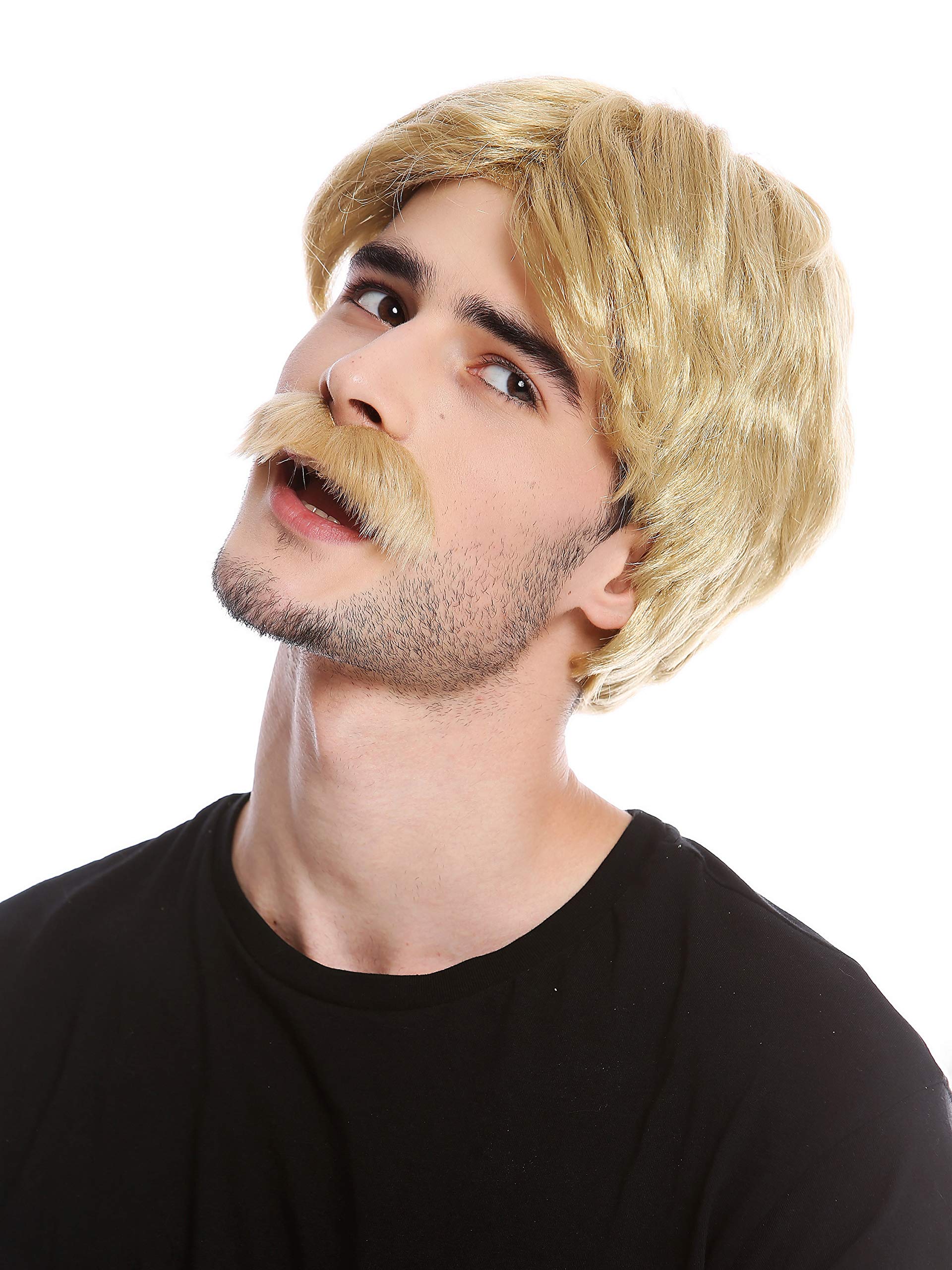 wig-me-up-4129-za89-per-cke-mit-schnauzbart-blond-70er-cop image 1
