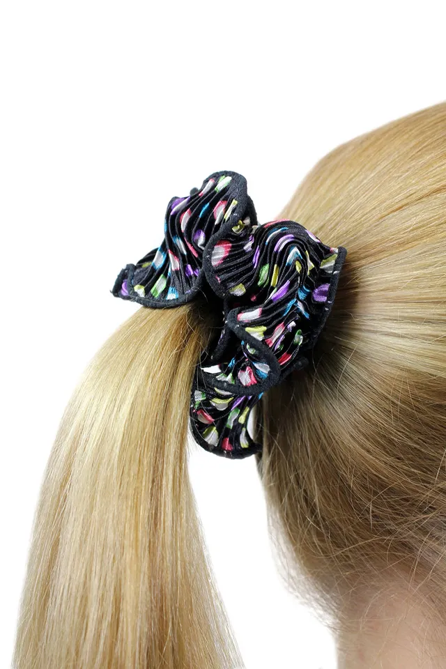 wig-me-up-z015-haarband-scrunchy-80er-vintage-bunt-betupft-elastisch image 1