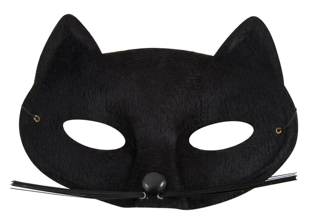 p-tit-clown-katzen-maske-schwarz-aus-stoff-venezianischer-wolf-f-r-erwachsene image 1