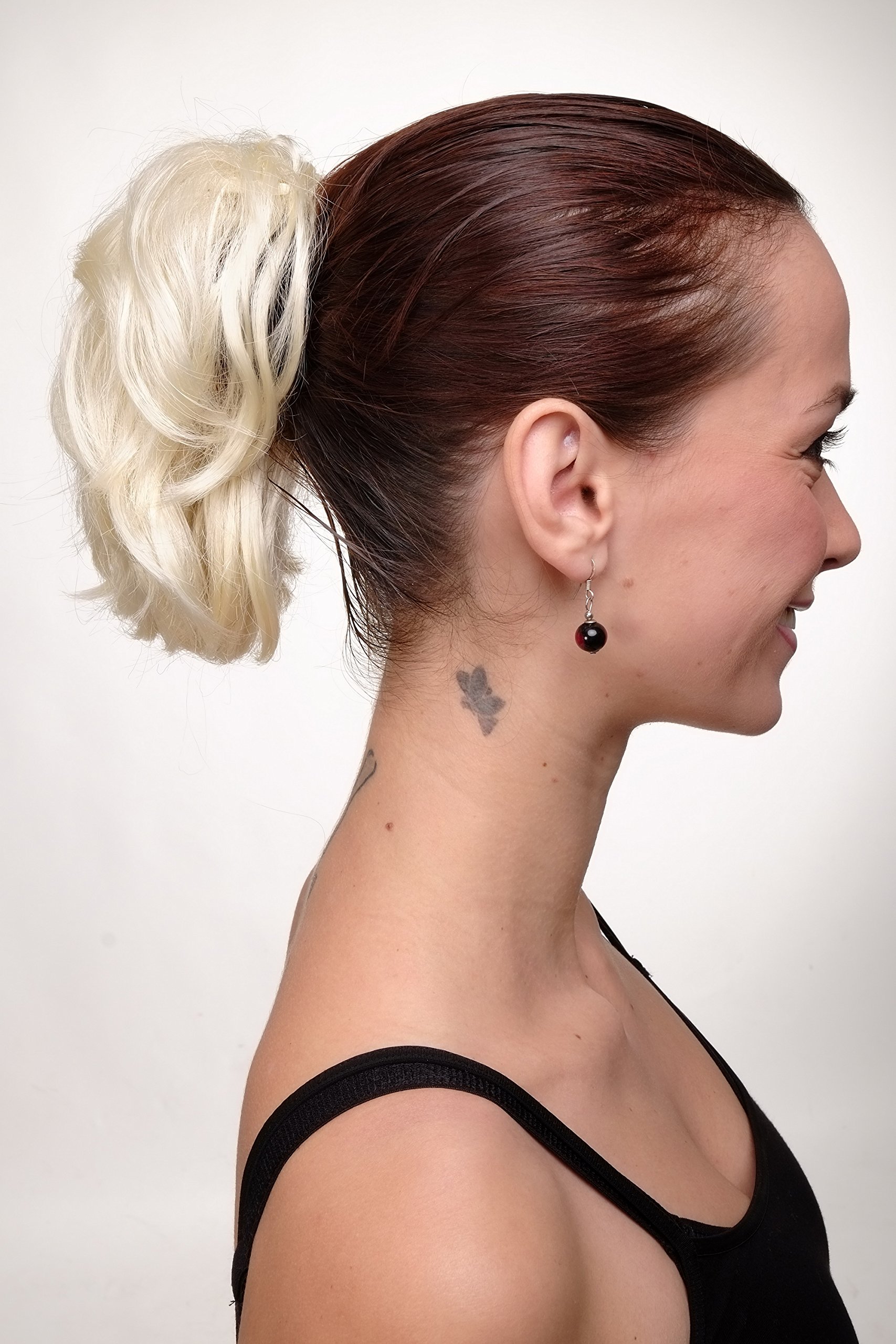 wig-me-up-t6545-haarteil-zopf-extension-platinblond-20-cm-mit-klammer image 3