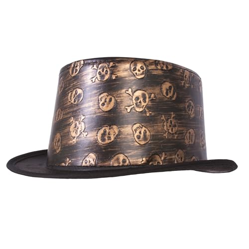 p-tit-clown-steampunk-zylinder-totenk-pfe-gold-hut-f-r-erwachsene image 8