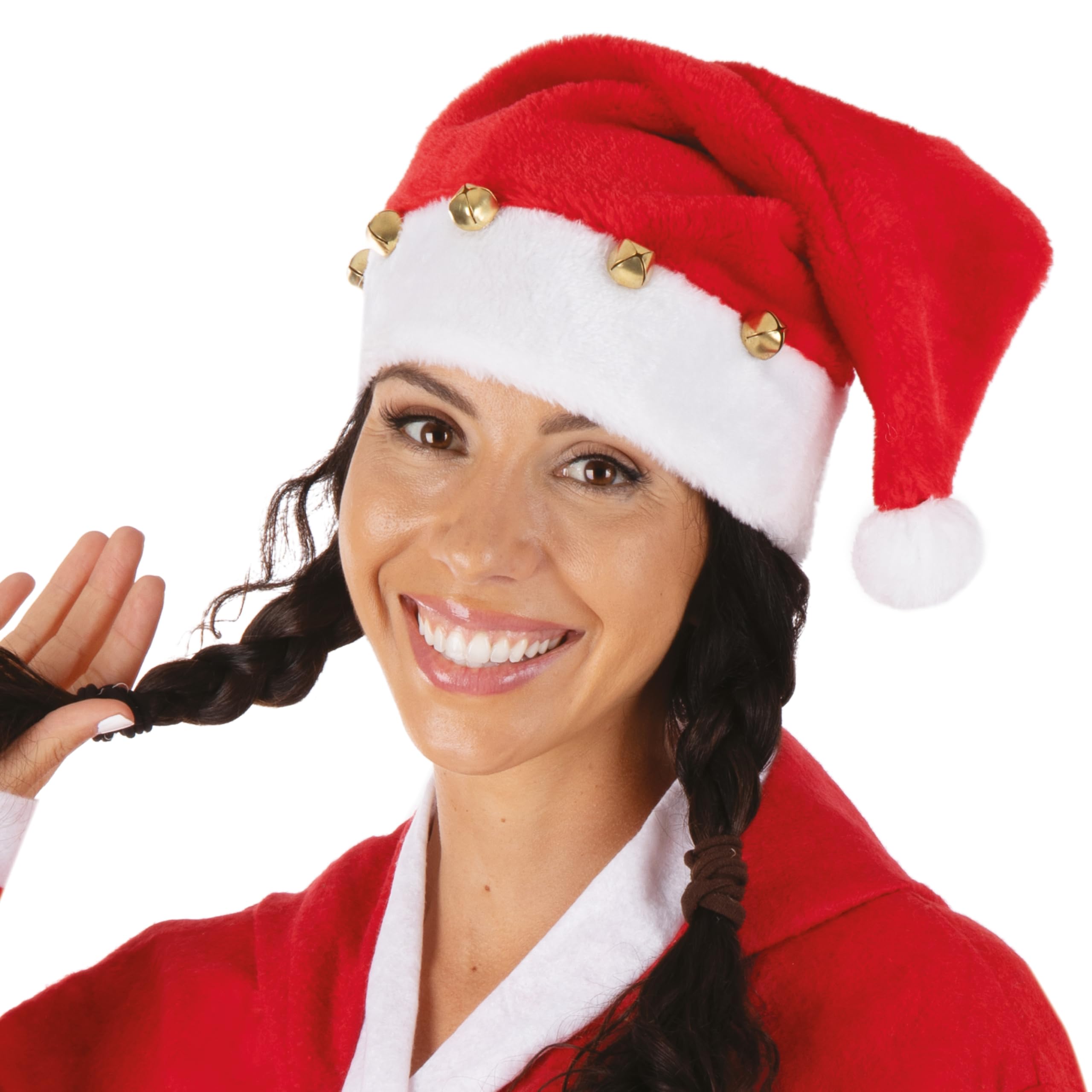 generique-santa-claus-schellenm-tze-f-r-erwachsene-rot-wei image 4