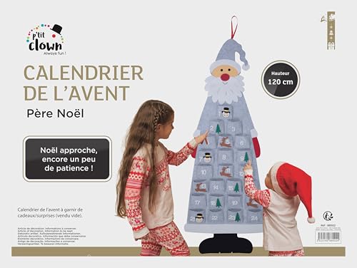 ptit-clown-88002-weihnachtsmann-adventskalender-zum-bef-llen-115-cm-grau image 5